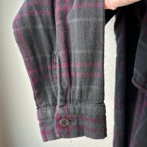 Ellison Open Front Fly Away Flannel Shirt Size Medium - Picture 3 of 9